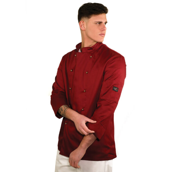 Giacca chef uomo Bordeaux