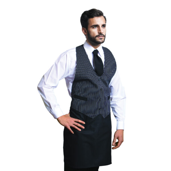 Grembiule unisex bicolore gessato