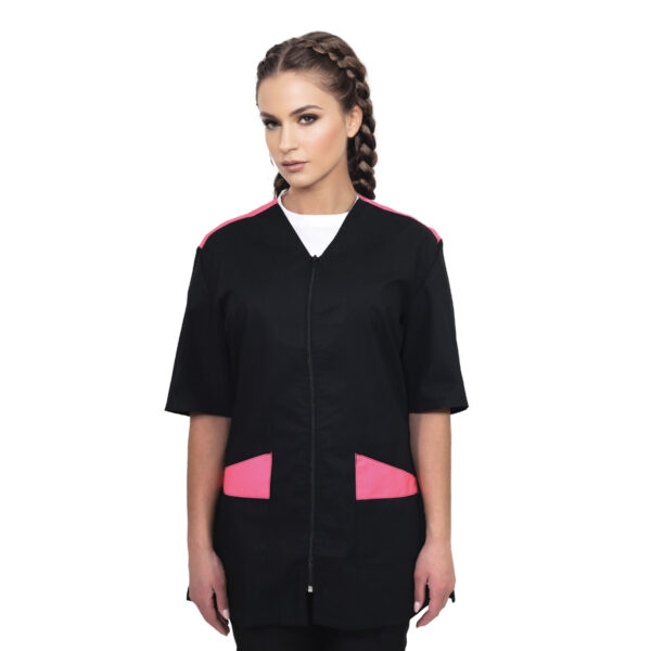 Casacca zip bicolore